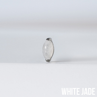 Накрутка Almond Natural Stone White Jade 1.2 мм